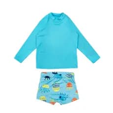 Conjunto Infantil Menino Blusa + Sunga Praia Proteção Solar Piscina