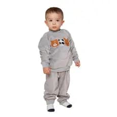 Conjunto Fleece com Bordado Bichinhos Peluciado Fleece Quentinho Inverno Infantil Bebê