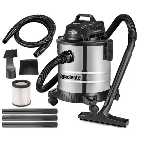 Aspirador De Pó E Água Profissional Aço Inox 20 Litros 1200w