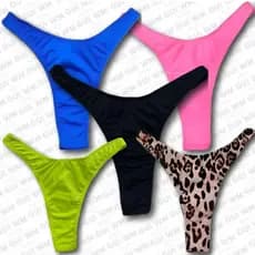 Calcinha Fio Dental Neon Cortininha Praia/Piscina Varias Cores Foto Real Envio Imediato direto da Fabrica