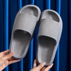 Chinelo Nuvem Slide Sola de Borracha Antiderrapante Preto/Rosa Unissex Envio em 24h