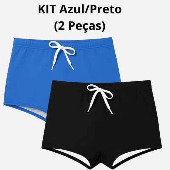 KIT C/3 Sunga Boxer Masculina Lisa Diversas Cores Chega Rápido
