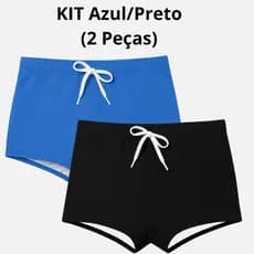KIT C/3 Sunga Boxer Masculina Lisa Diversas Cores Chega Rápido