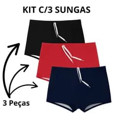Sunga Boxer Masculina com Cordão de Ajuste Varias Cores e Tamanhos - 1,2 ou 3 Peças Promoção
