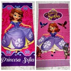 Toalha de Banho e Praia Estampadas Princesinha Sofia