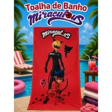 Toalha de Banho e Praia Estampas Variadas Personagem Infantil Menino e Menina 0,70cm x 1,40cm