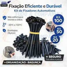 Kit 100/50/20 Abraçadeira Nylon Enforca Gato Cinta Presilha Plástica Universal Trava Automático