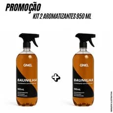 Kit 2 Cheirinho para Carro novo Baunilha GNEL 950ml Lava Jato Ambientes Perfume Purificadores de ar