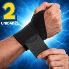 Munhequeira Alta Compressão Ajustável Neoprene Alivio Dor Proteção Punho Pulso Academia Recuperação