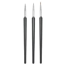 kit 3 Pinceis fino p/ decoracao de unha ultrafino