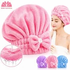 Touca Para Secar Cabelo Em Microfibra Super Absorvente Secagem Rápida