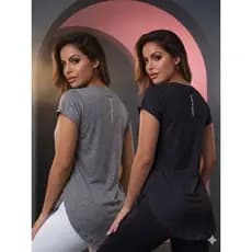 Kit 2 Blusa Academia Feminina Life Style
