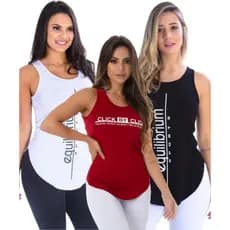 KIT 3 CAMISETAS FITNESS ACADEMIA YOGA PILATES SALLADA MISTA