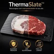 Tábua para Descongelar Alimentos em Alumínio | Carne, Frango e Peixe | Descongelamento Natural | ThermaSlate™