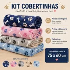 Kit 2 Manta PET Coberta para Cachorros, Gatos, Cães - Manta Fofinha