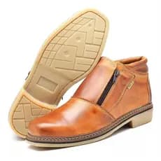 Botas Botinas F1000 Country com zíper Couro Legitimo/sola De Latex.