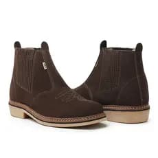 Botas Botinas Country F1000 Couro Legitimo/sola De Latex.