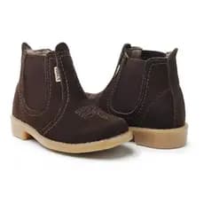 Bota Botina Infantil F1000 Country/Couro Legitimo, Sola de Borracha.