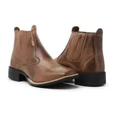 Bota Botina texana F1000 Couro Legitimo Confortável e resistente