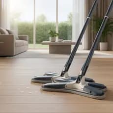Esfregão Rodo Mop Giratório Limpeza Banheiro Chão Janela Teto Ajustável KIT 02 UNIDADES