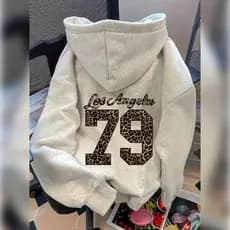 Moletom Unissex Estampado Algodão 79 Los Angeles Onçinha Confortável