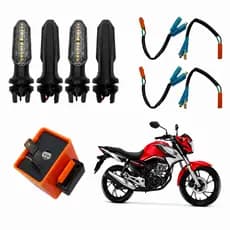 Kit 4 Pisca Led Cb Twister + 4 Adaptador de Pisca Led + Rele 2 Pinos 12v Titan Fan 160 2016 a 2024