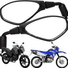 Par Retrovisor Bmw F800 Rebaixado Haste Curta Rosca Yamaha Ybr Factor 150 Fazer 150 Fazer 250