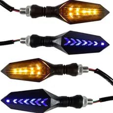 Kit 4 Pisca Led Sequencial Arrow Luz Azul Ybr 125 Fan Titan 125 150 Bros 160 Xre 300 Universal