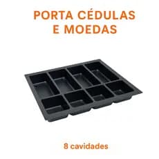 Gaveta Dinheiro Registradora Niqueleira 8 Divisórias Organizador Notas Moedas