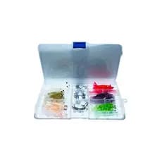 KIT CAMARÃO ARTIFICIAL 4,5CM 46 UNIDADES KIT PARA PESCA ULTRA LIGTH!!! MICRO CAMARÃO