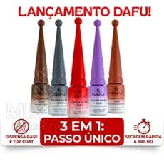 Esmalte em Gel 3 em 1 -Base/Esmalte/Top Coat - Dafu 5ml