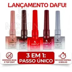 Esmalte em Gel 3 em 1 -Base/Esmalte/Top Coat - Dafu 10ml