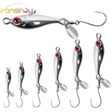 Isca De Pesca Metálica Jig Lure 5g-40g Lantejoulas De Robalo Long Shot Fishing Iscas Colher Dura Artificial Hook Spinner