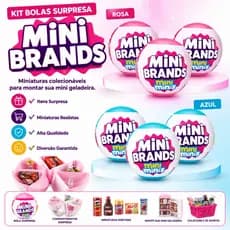 Kit Bola Surpresa Mini Brands Fill The Fridge Miniaturas Brinquedo Para Mini Geladeira Colecionável