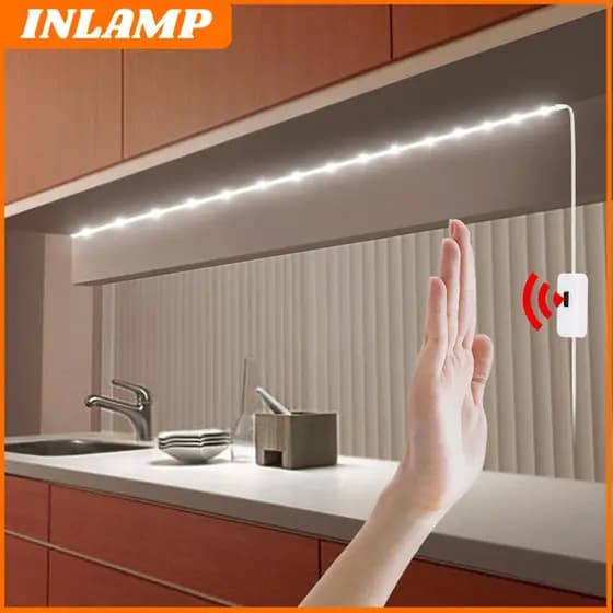 1M/2M/3M/5M DC 5V Luz De Fundo USB Motion Backlight LED Fita De Varredura Manual Ligar Desligar Sensor Noturna TV Cozinha Sob Lâmpada De Armário