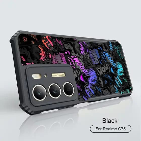 Bonito Legal Graffiti manga Boom Caso De Telefone Realme C75 C75X C71 C67 C65 C63 C61 C55 C53 C51 4G 5G Embalagem Capa P