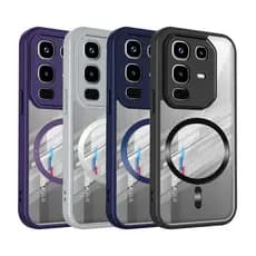 Capa De Telefone Magnética Acrílica Transparente Fosca Infinix Note 50 60 Pro 50X Edge 5G 4G Invólucro TPU Airbag Proteç