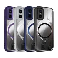 Capa De Telefone Magnética Acrílica Transparente Fosca Infinix GT 30 Pro 20 HOT 70 60 Plus 60i 4G 5G Invólucro TPU Airba