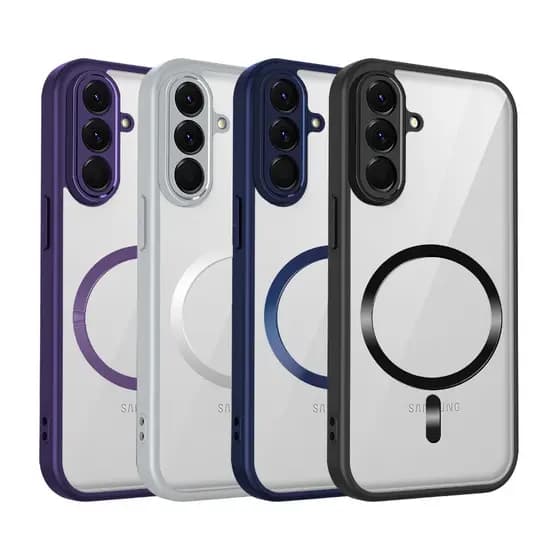 Capa De Telefone Magnética Transparente À Prova De Choque Para Samsung Galaxy M16 M15 M14 M13 M12 M11 M04 M02S F04 F12 F