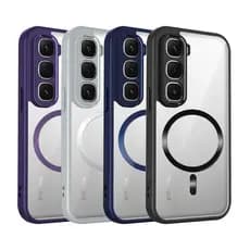 Capa De Telefone Magnética Acrílica Transparente Fosca Infinix HOT 70 60 Pro Plus + 60i 50i 40i 30i 4G 5G Invólucro TPU