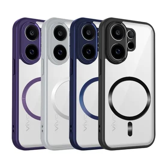 Capa De Telefone Magnética Transparente À Prova De Choque Vivo V70 V60 V60E V50E V50 V40E V40 Lite Pro 4G 5G Invólucro B