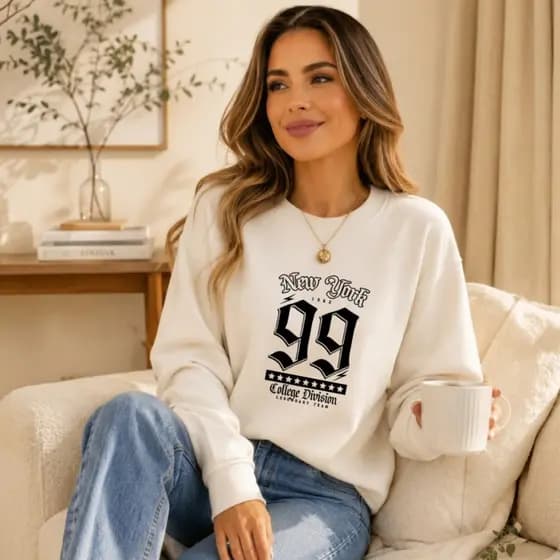 Moletons Femininos Algodão Macio Estilo Moderno Feminino Top Básico Casual G1 G2 G3