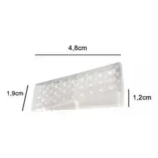 Kit 4 Trava Porta Peso Calço Prendedor Aparador Pvc Transparente Discreto