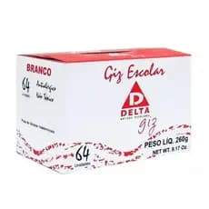Giz Escolar Delta Branco 64 Un.