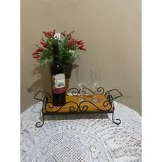 Bandeja Artesanal Pequena para Café Frutas Vinho Jantar PROMOÇÃO DA CASA