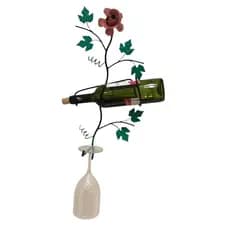 Adega Aramada Artesanal de Parede - Flor Rosa