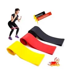 Kit 3 Mini Bands Extra Forte, Forte e Média Funcional Elástico