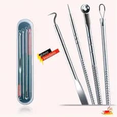 Kit Extrator De Cravo Espinha Profissional Inox Limpeza de Pele