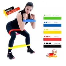Kit Faixas Mini Band Exercício Multifuncional Yoga Fisioter
