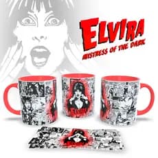 Caneca Personalizada de Porcelana Importada / ESTAMPA EXCLUSIVA / Caneca Elvira A Rainha Das Trevas / Filme Anos 80